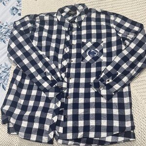 boxercraft Navy and White Buffalo Plaid Button-Down Shirt